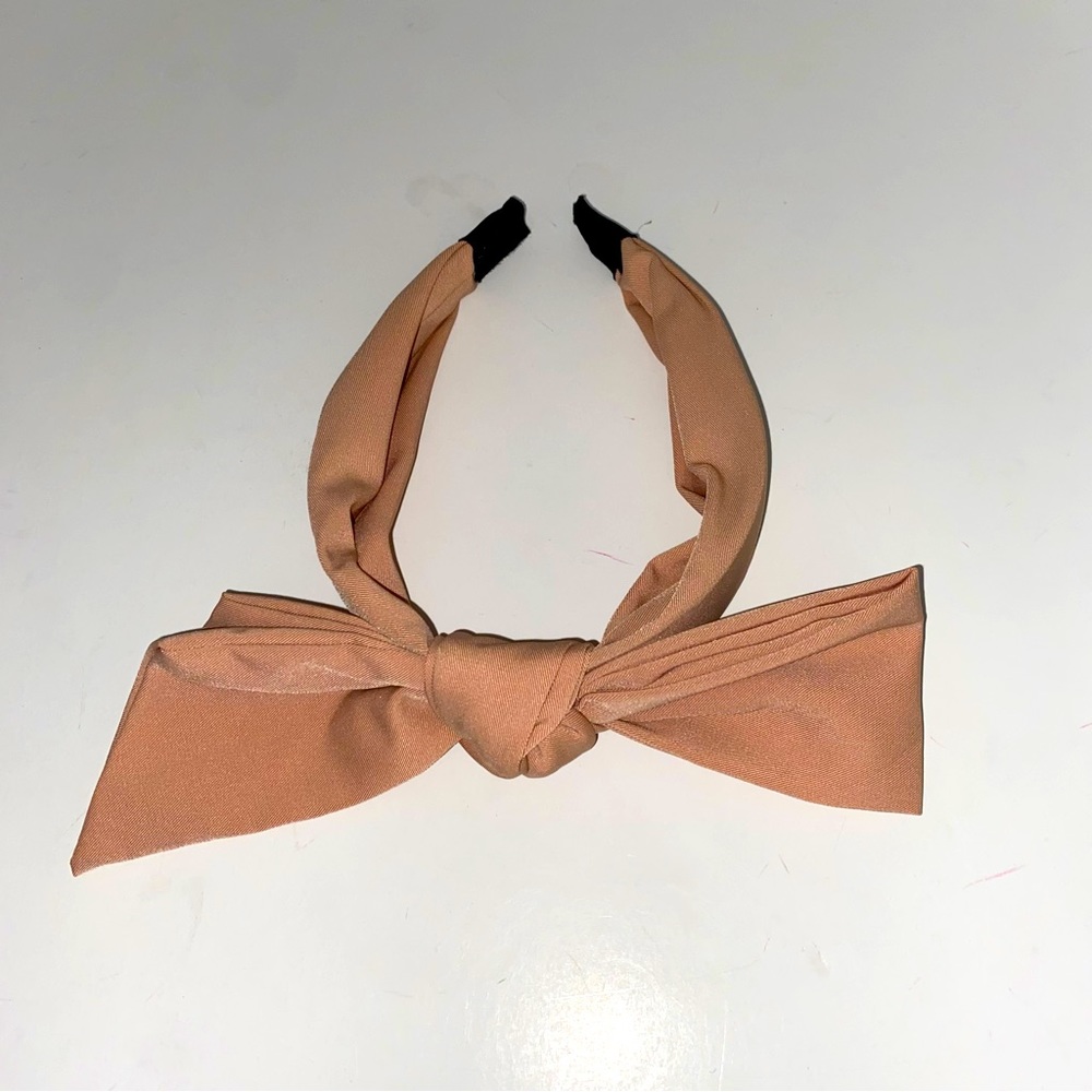 Women’s Pink Linen knotted Headband